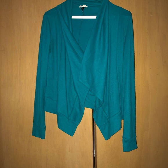 ⭐️Check and Stripe Teal Open Sweater-Extra Small⭐️ - Picture 2 of 3